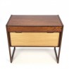 Danish vintage model small cabinet with teak and jute
