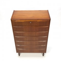 Large model Vintage Danish teak chest of drawers