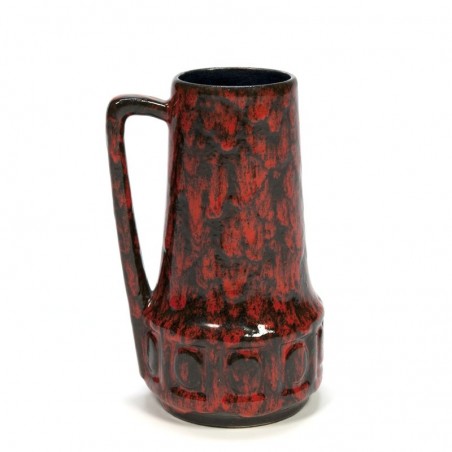 Vintage Black with red vase West Germany
