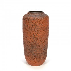 Large vintage orange Fat Lava vase