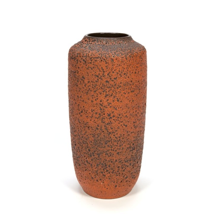 Grote vintage oranje Fat Lava vaas