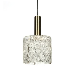 Vintage glass pendant with brass details