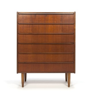 Deense teakhouten vintage ladekast