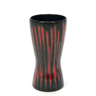 Vintage West Germany vase with red decoration