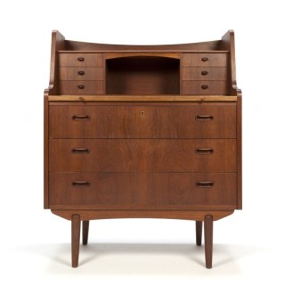 Teakhouten vintage Deense secretaire