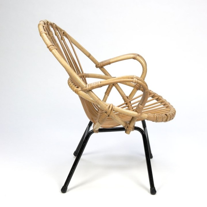 Vintage rattan chair for children