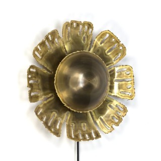 Vintage messing wandlamp ontwerp Svend Aage Holm Sorensen