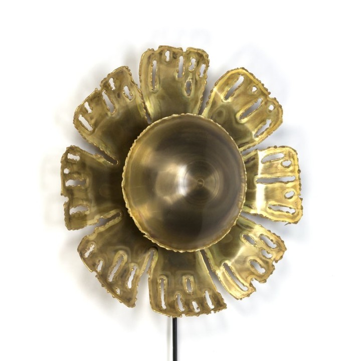 Vintage messing wandlamp ontwerp Svend Aage Holm Sorensen