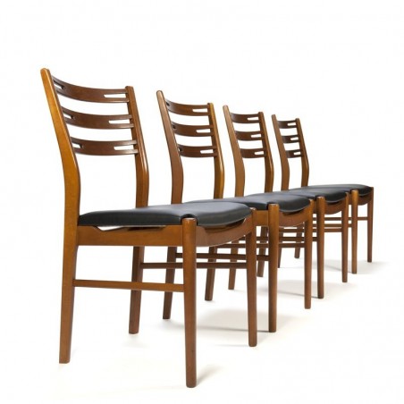 Vintage teakhouten Farstrup stoelen set van 4