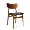 Zes teakhouten eettafel stoelen vintage Deens design