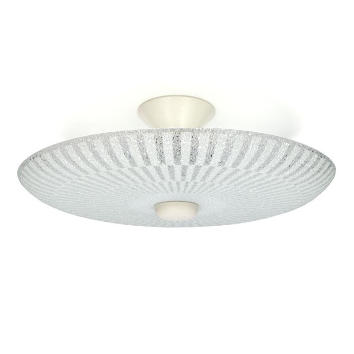 Glazen vintage plafondlamp 1950's