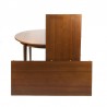 Vintage ronde uitschuifbare Deense eettafel in teak