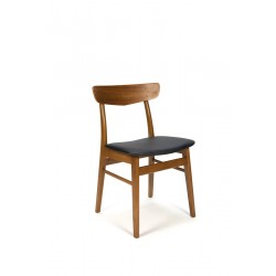 Teakhouten set van 4 Deense vintage stoelen