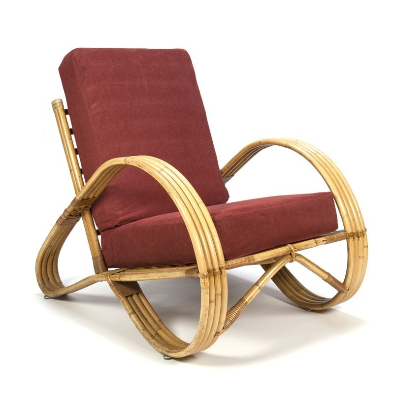 Ambassade hier het doel Vintage rattan easy chair Rohé Noordwolde - Retro Studio