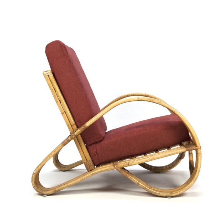 Vintage rotan fauteuil van Rohé Noordwolde