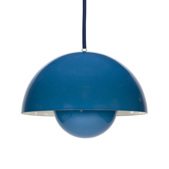 Vintage Flower Pot blauw design Verner Panton