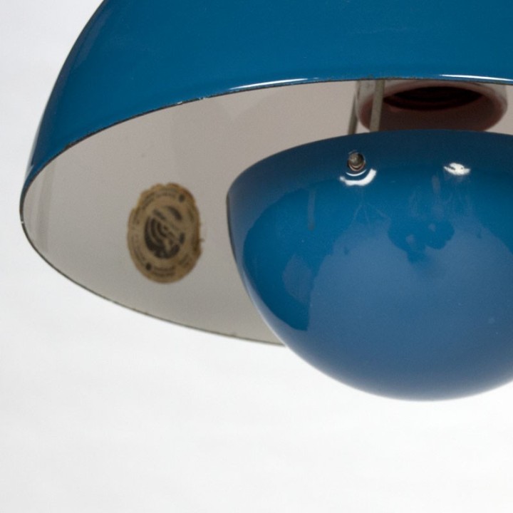 Vintage Flower Pot blauw design Verner Panton