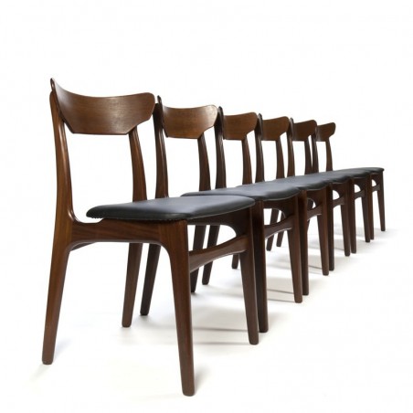 Vintage set van 6 stoelen van Schiønning en Elgaard