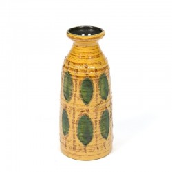 Vintage yellow/ green vase of pottery
