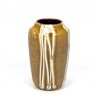 Vintage earthenware vase ocher colored