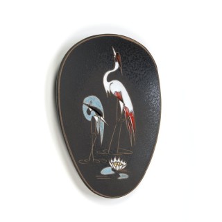 Vintage wandbordje van aardewerk