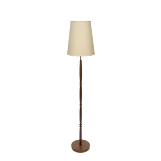 Vintage teakhouten staande vloerlamp