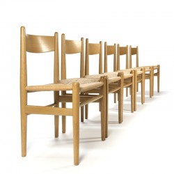 Vintage set of six chairs CH 36 design Hans Wegner