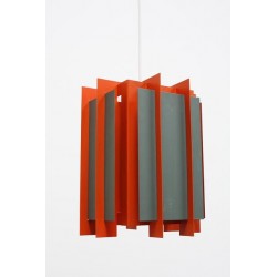 Lyfa orange/ grey metal hanging lamp