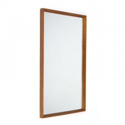 Teak rectangular Danish vintage mirror