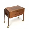 Danish vintage small cabinet on wheels in teak