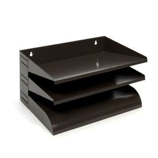 Vintage low model brown metal mailbox