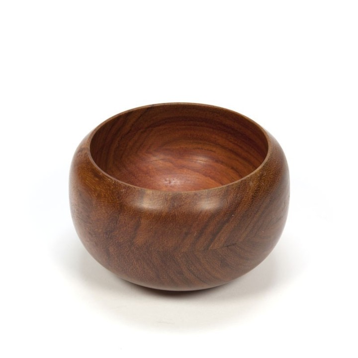 Vintage bol vormig schaaltje van hout