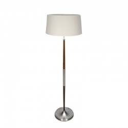 Deense vintage design vloerlamp met palissander details