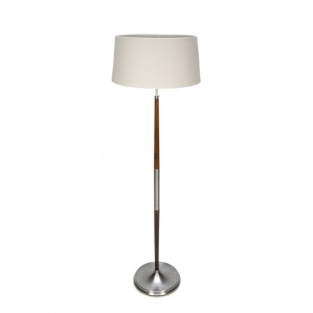 Deense vintage design vloerlamp met palissander details