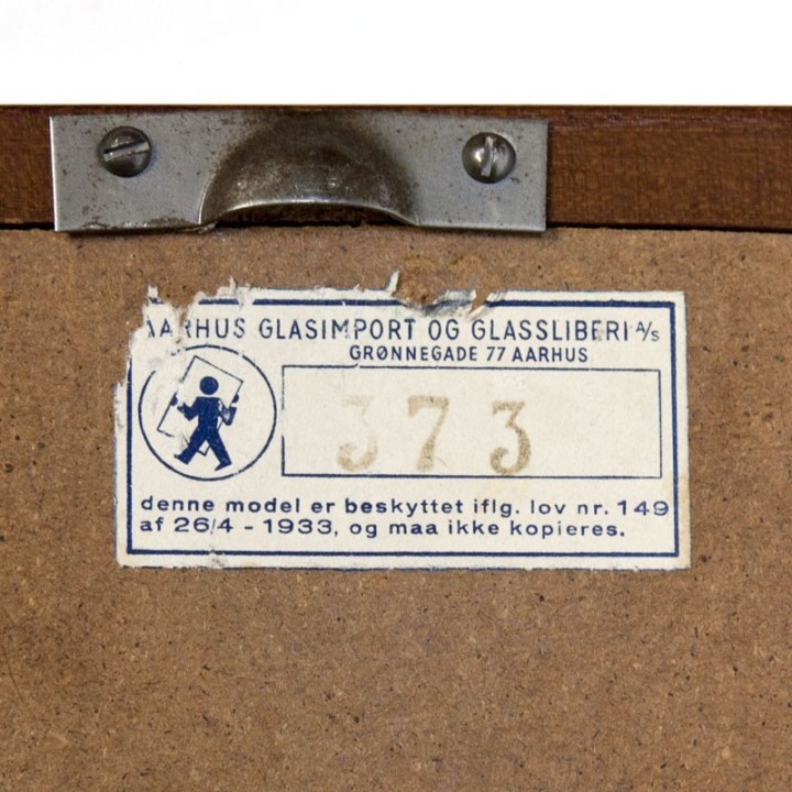 Deense grote luxe palissander vintage spiegel