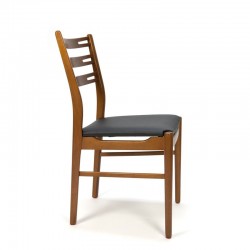 Danish vintage set of 6 teak wooden Farstrup chairs