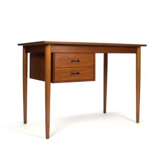 Vintage Deens teakhouten bureau van H. Sigh en Son