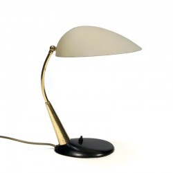 Vintage design tafellamp met messing detail
