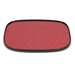 Vintage red and yellow fifties tray