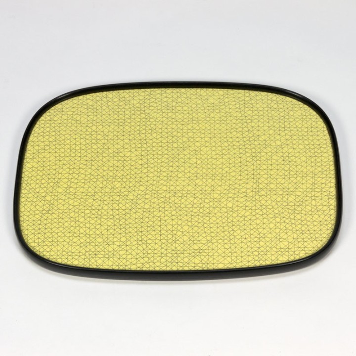 Vintage rood en geel vijftiger jaren dienblad