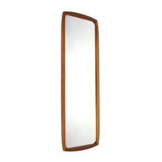 Large model Danish teak wooden vintage mirror