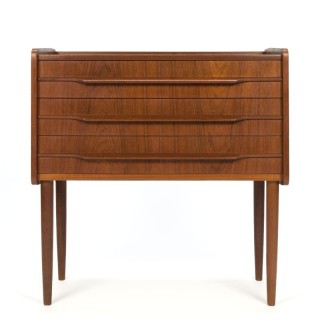 Vintage small Danish teak wooden chest of drawers