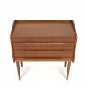 Vintage small Danish teak wooden chest of drawers