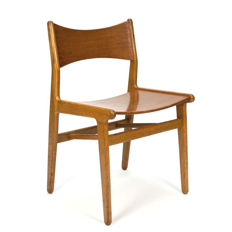 vandaag niemand Actie Deense vintage houten eettafel stoel - Retro Studio