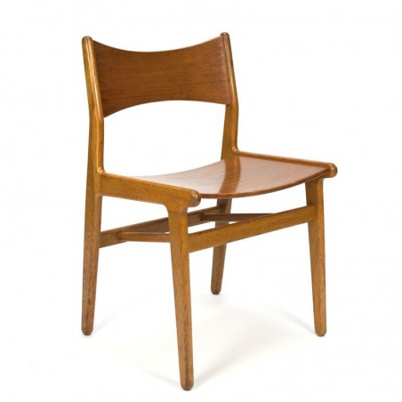 Onwijs Deense vintage houten eettafel stoel - Retro Studio ZI-41