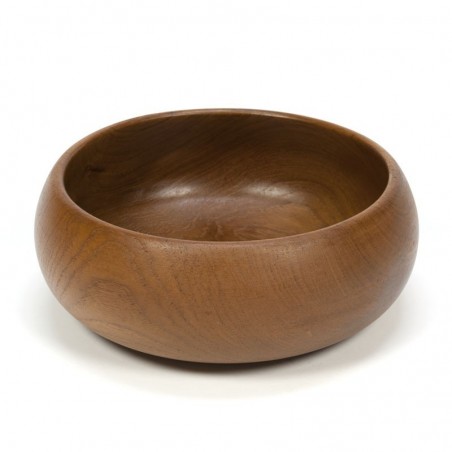 Large vintage bowl of teak wood