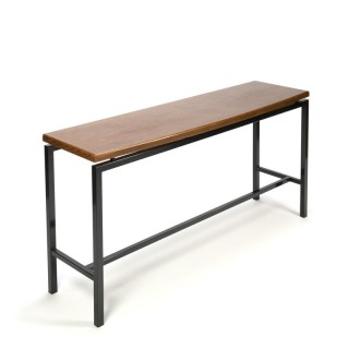 Vintage side tafel zestiger jaren met teakhouten blad