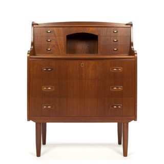 Deense teakhouten vintage secretaire