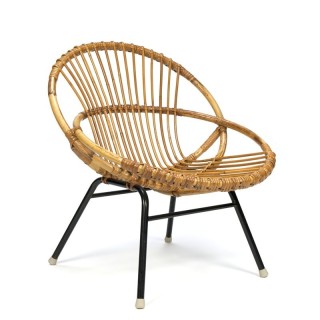 Vintage small model rattan armchair