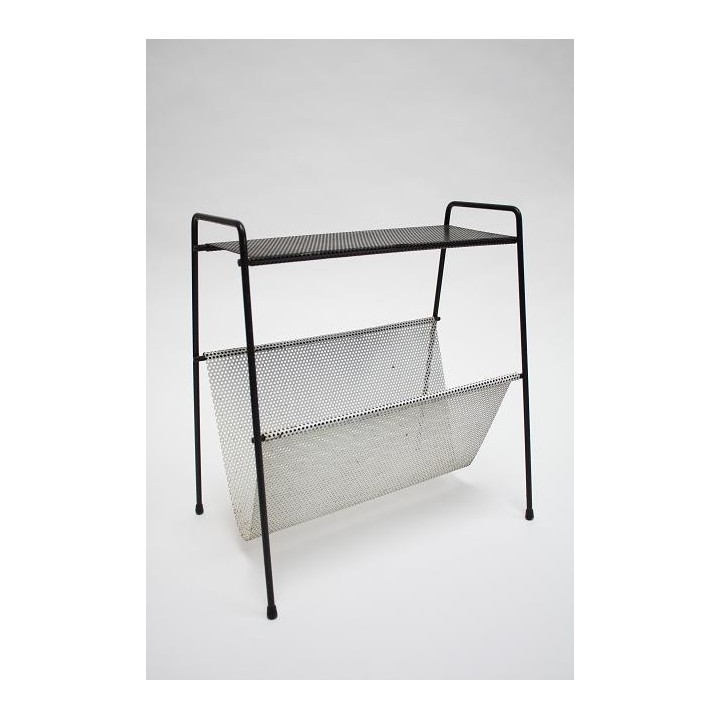 Metal magazine rack black/ white